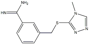 3-{[(4-methyl-4H-1,2,4-triazol-3-yl)sulfanyl]methyl}benzene-1-carboximidamide 结构式