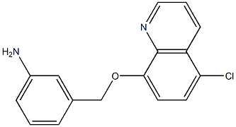 3-{[(5-chloroquinolin-8-yl)oxy]methyl}aniline,,结构式