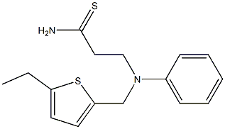 3-{[(5-ethylthiophen-2-yl)methyl](phenyl)amino}propanethioamide Structure