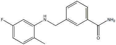 3-{[(5-fluoro-2-methylphenyl)amino]methyl}benzamide Structure