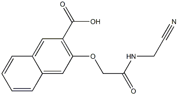 3-{[(cyanomethyl)carbamoyl]methoxy}naphthalene-2-carboxylic acid Struktur