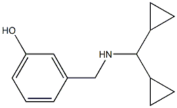 3-{[(dicyclopropylmethyl)amino]methyl}phenol 化学構造式