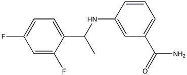 3-{[1-(2,4-difluorophenyl)ethyl]amino}benzamide 结构式