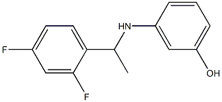3-{[1-(2,4-difluorophenyl)ethyl]amino}phenol 结构式