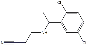 3-{[1-(2,5-dichlorophenyl)ethyl]amino}propanenitrile 化学構造式