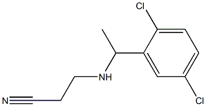 3-{[1-(2,5-dichlorophenyl)ethyl]amino}propanenitrile Struktur