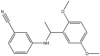 3-{[1-(2,5-dimethoxyphenyl)ethyl]amino}benzonitrile Structure