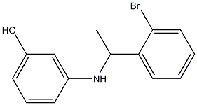 3-{[1-(2-bromophenyl)ethyl]amino}phenol|