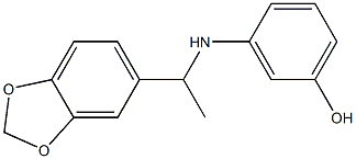 3-{[1-(2H-1,3-benzodioxol-5-yl)ethyl]amino}phenol,,结构式