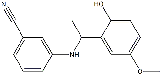 3-{[1-(2-hydroxy-5-methoxyphenyl)ethyl]amino}benzonitrile 结构式