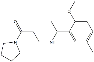  3-{[1-(2-methoxy-5-methylphenyl)ethyl]amino}-1-(pyrrolidin-1-yl)propan-1-one