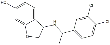 3-{[1-(3,4-dichlorophenyl)ethyl]amino}-2,3-dihydro-1-benzofuran-6-ol,,结构式