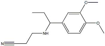 3-{[1-(3,4-dimethoxyphenyl)propyl]amino}propanenitrile