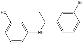 3-{[1-(3-bromophenyl)ethyl]amino}phenol 结构式