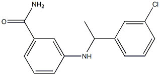 3-{[1-(3-chlorophenyl)ethyl]amino}benzamide Structure