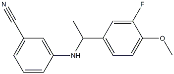 3-{[1-(3-fluoro-4-methoxyphenyl)ethyl]amino}benzonitrile,,结构式