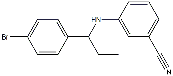 3-{[1-(4-bromophenyl)propyl]amino}benzonitrile 化学構造式