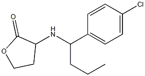 3-{[1-(4-chlorophenyl)butyl]amino}oxolan-2-one Structure