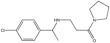 3-{[1-(4-chlorophenyl)ethyl]amino}-1-(pyrrolidin-1-yl)propan-1-one 化学構造式