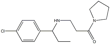 3-{[1-(4-chlorophenyl)propyl]amino}-1-(pyrrolidin-1-yl)propan-1-one 化学構造式