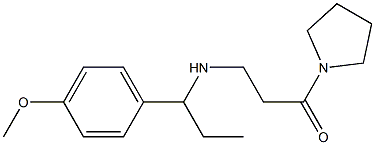 3-{[1-(4-methoxyphenyl)propyl]amino}-1-(pyrrolidin-1-yl)propan-1-one,,结构式