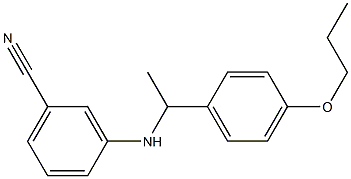 3-{[1-(4-propoxyphenyl)ethyl]amino}benzonitrile Structure