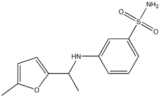 3-{[1-(5-methylfuran-2-yl)ethyl]amino}benzene-1-sulfonamide Struktur
