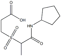 3-{[1-(cyclopentylcarbamoyl)ethane]sulfonyl}propanoic acid 化学構造式