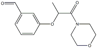 3-{[1-(morpholin-4-yl)-1-oxopropan-2-yl]oxy}benzaldehyde 结构式