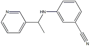 3-{[1-(pyridin-3-yl)ethyl]amino}benzonitrile,,结构式