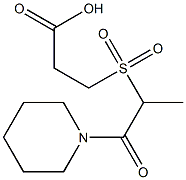 3-{[1-oxo-1-(piperidin-1-yl)propane-2-]sulfonyl}propanoic acid 化学構造式