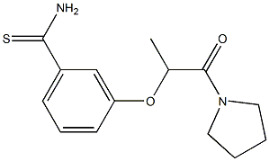 3-{[1-oxo-1-(pyrrolidin-1-yl)propan-2-yl]oxy}benzene-1-carbothioamide Struktur