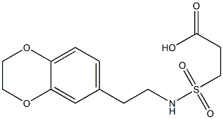 3-{[2-(2,3-dihydro-1,4-benzodioxin-6-yl)ethyl]sulfamoyl}propanoic acid,,结构式