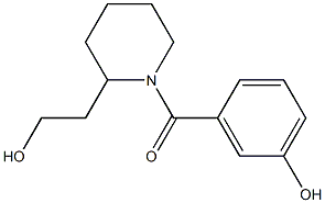 3-{[2-(2-hydroxyethyl)piperidin-1-yl]carbonyl}phenol Structure