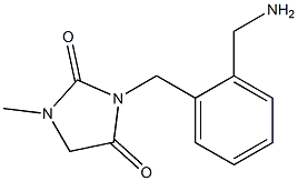 3-{[2-(aminomethyl)phenyl]methyl}-1-methylimidazolidine-2,4-dione Structure