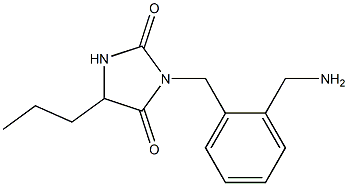3-{[2-(aminomethyl)phenyl]methyl}-5-propylimidazolidine-2,4-dione Structure