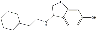 3-{[2-(cyclohex-1-en-1-yl)ethyl]amino}-2,3-dihydro-1-benzofuran-6-ol Struktur