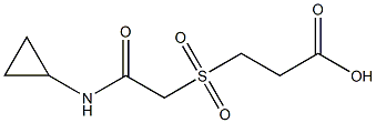 3-{[2-(cyclopropylamino)-2-oxoethyl]sulfonyl}propanoic acid 化学構造式