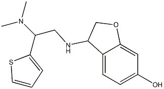 3-{[2-(dimethylamino)-2-(thiophen-2-yl)ethyl]amino}-2,3-dihydro-1-benzofuran-6-ol,,结构式
