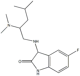 3-{[2-(dimethylamino)-4-methylpentyl]amino}-5-fluoro-2,3-dihydro-1H-indol-2-one 结构式