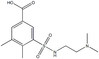 3-{[2-(dimethylamino)ethyl]sulfamoyl}-4,5-dimethylbenzoic acid 结构式