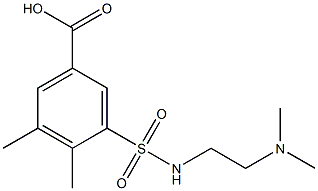 3-{[2-(dimethylamino)ethyl]sulfamoyl}-4,5-dimethylbenzoic acid,,结构式