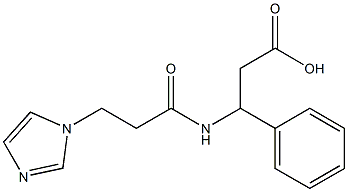 3-{[3-(1H-imidazol-1-yl)propanoyl]amino}-3-phenylpropanoic acid 结构式