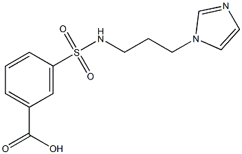 3-{[3-(1H-imidazol-1-yl)propyl]sulfamoyl}benzoic acid 结构式