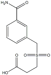 3-{[3-(aminocarbonyl)benzyl]sulfonyl}propanoic acid Structure
