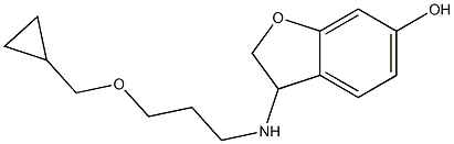 3-{[3-(cyclopropylmethoxy)propyl]amino}-2,3-dihydro-1-benzofuran-6-ol,,结构式