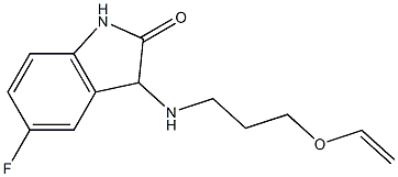 3-{[3-(ethenyloxy)propyl]amino}-5-fluoro-2,3-dihydro-1H-indol-2-one Structure