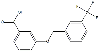 3-{[3-(trifluoromethyl)phenyl]methoxy}benzoic acid 化学構造式