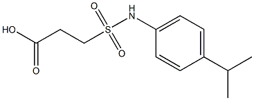 3-{[4-(propan-2-yl)phenyl]sulfamoyl}propanoic acid 结构式