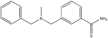 3-{[benzyl(methyl)amino]methyl}benzenecarbothioamide Struktur